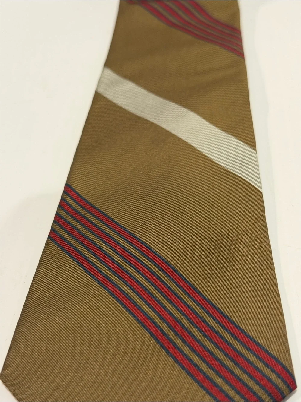 Vintage Pierre Cardin Tie - Brown Striped Pattern - 3 1/2